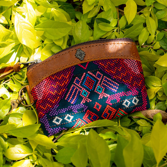 COIN PURSE - OOAK HUIPIL - CAFE - NO. 16948