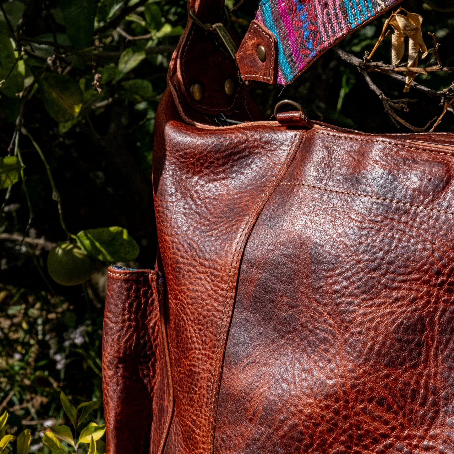 BEATRIZ CONVERTIBLE DAY BAG - FULL LEATHER - COPPER