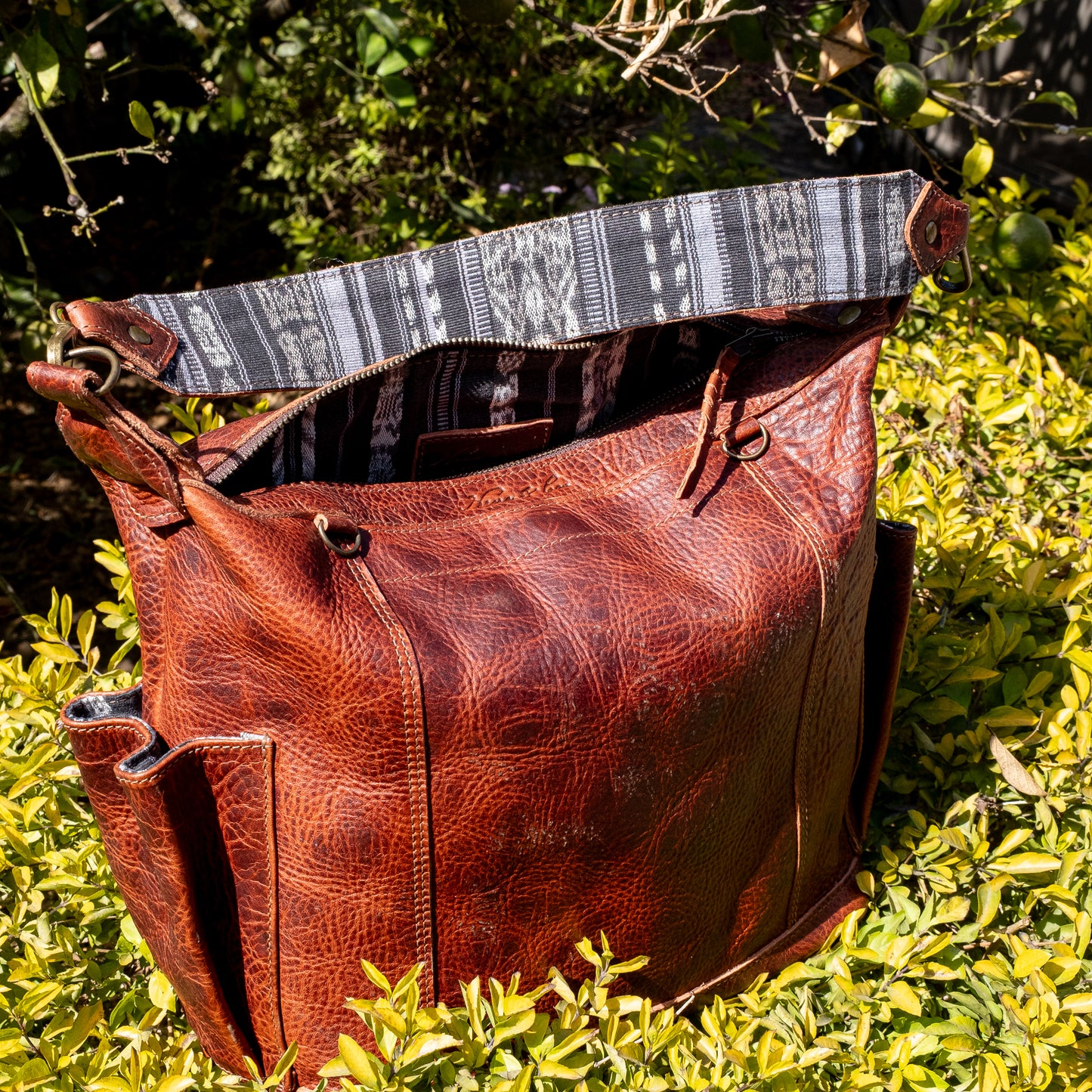MEDIUM BEATRIZ CONVERTIBLE DAY BAG - FULL LEATHER - COPPER