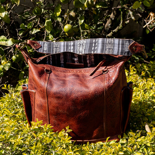 MEDIUM BEATRIZ CONVERTIBLE DAY BAG - FULL LEATHER - COPPER