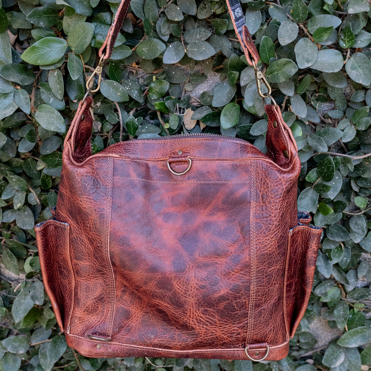 MEDIUM BEATRIZ CONVERTIBLE DAY BAG - FULL LEATHER - COPPER