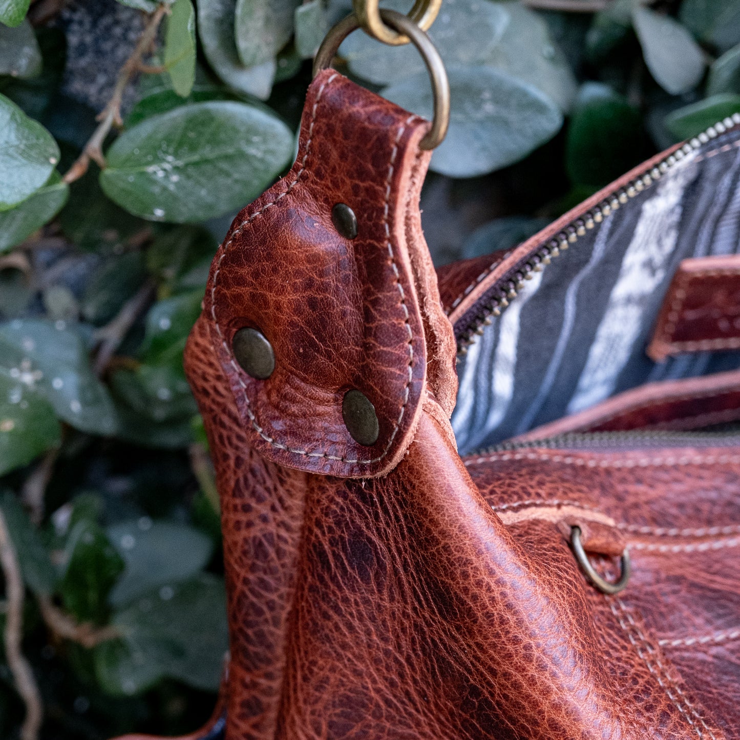 MEDIUM BEATRIZ CONVERTIBLE DAY BAG - FULL LEATHER - COPPER