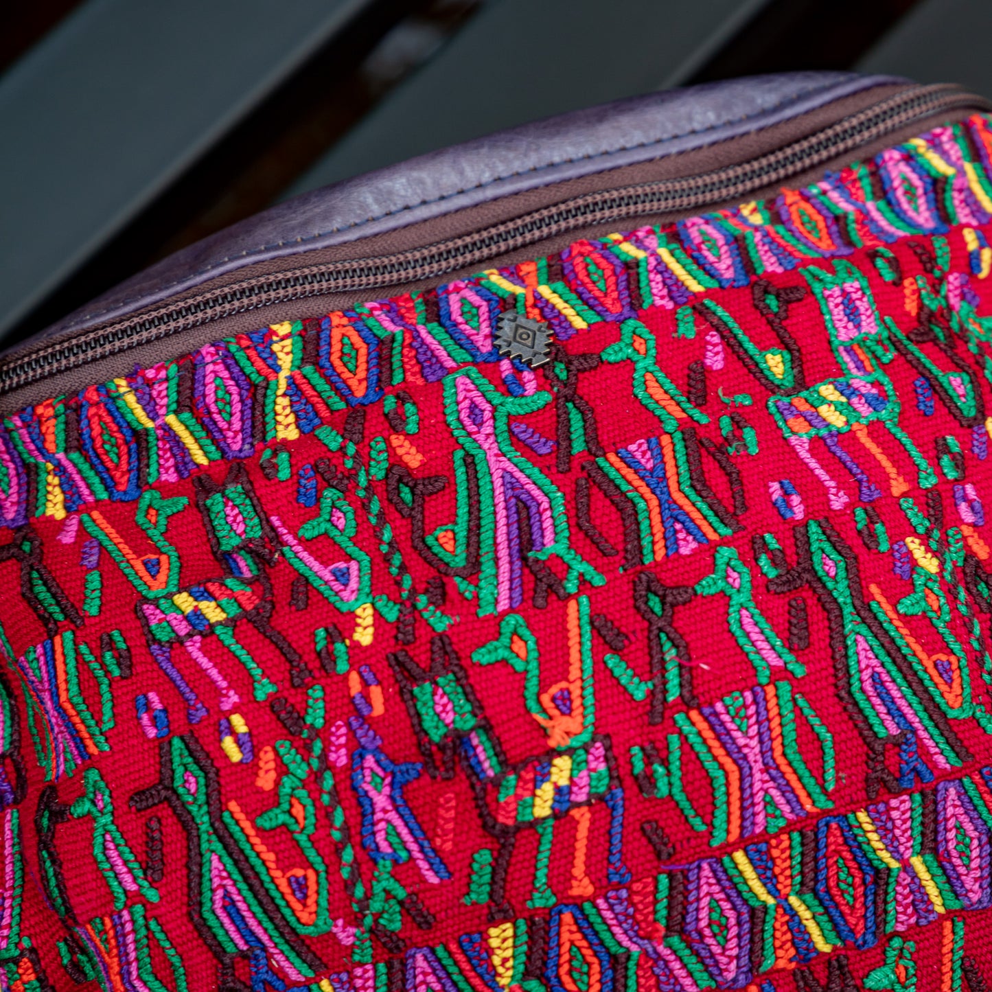 EL DON MANNY PACK - OOAK HUIPIL - PLUM - NO. 18061