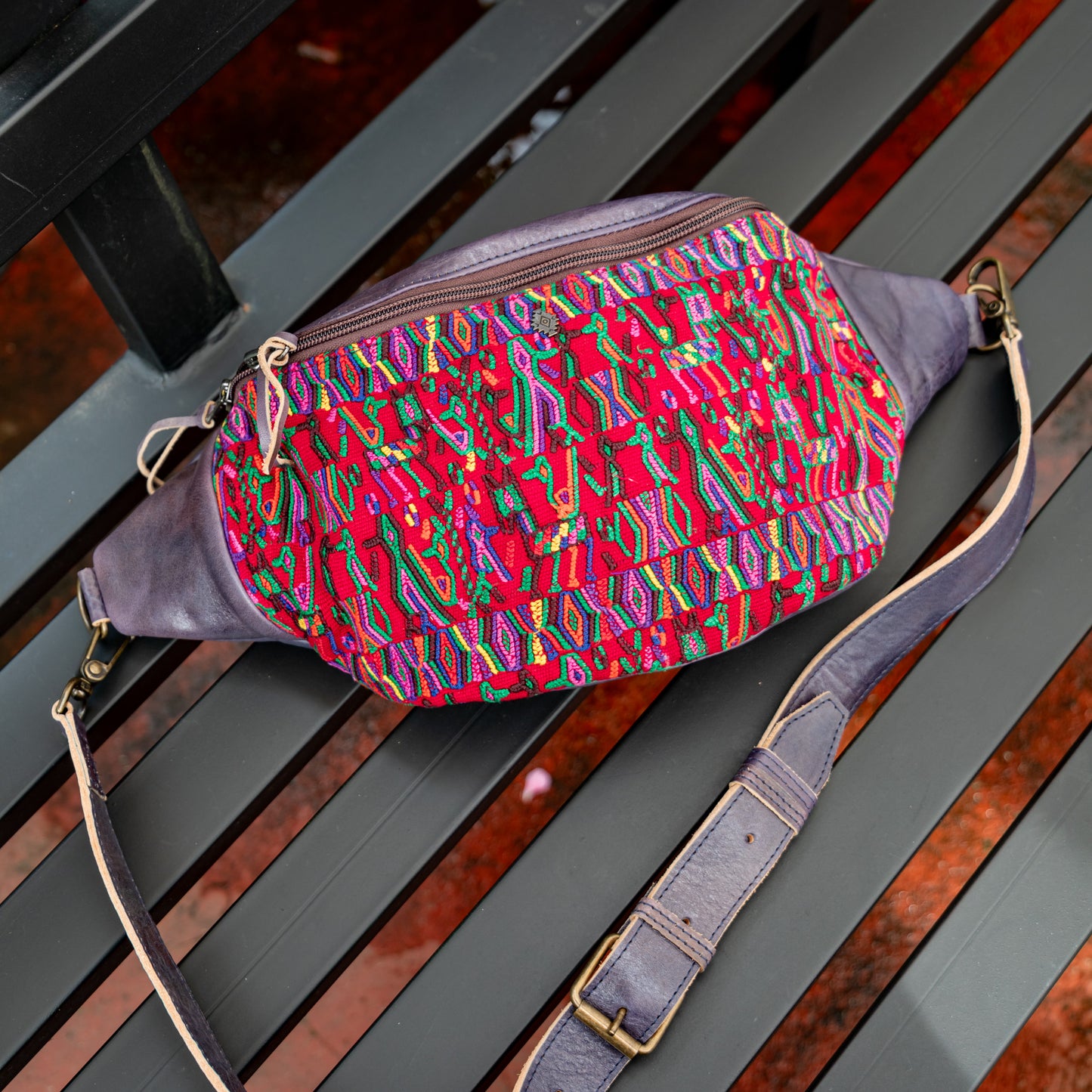 EL DON MANNY PACK - OOAK HUIPIL - PLUM - NO. 18061