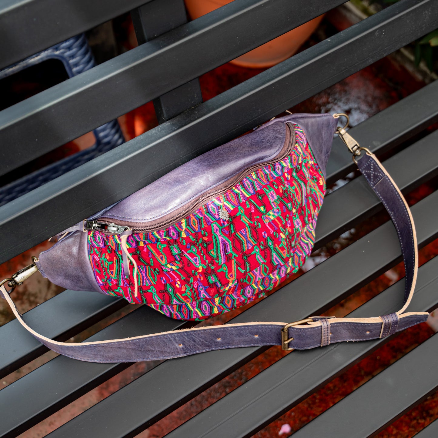 EL DON MANNY PACK - OOAK HUIPIL - PLUM - NO. 18061