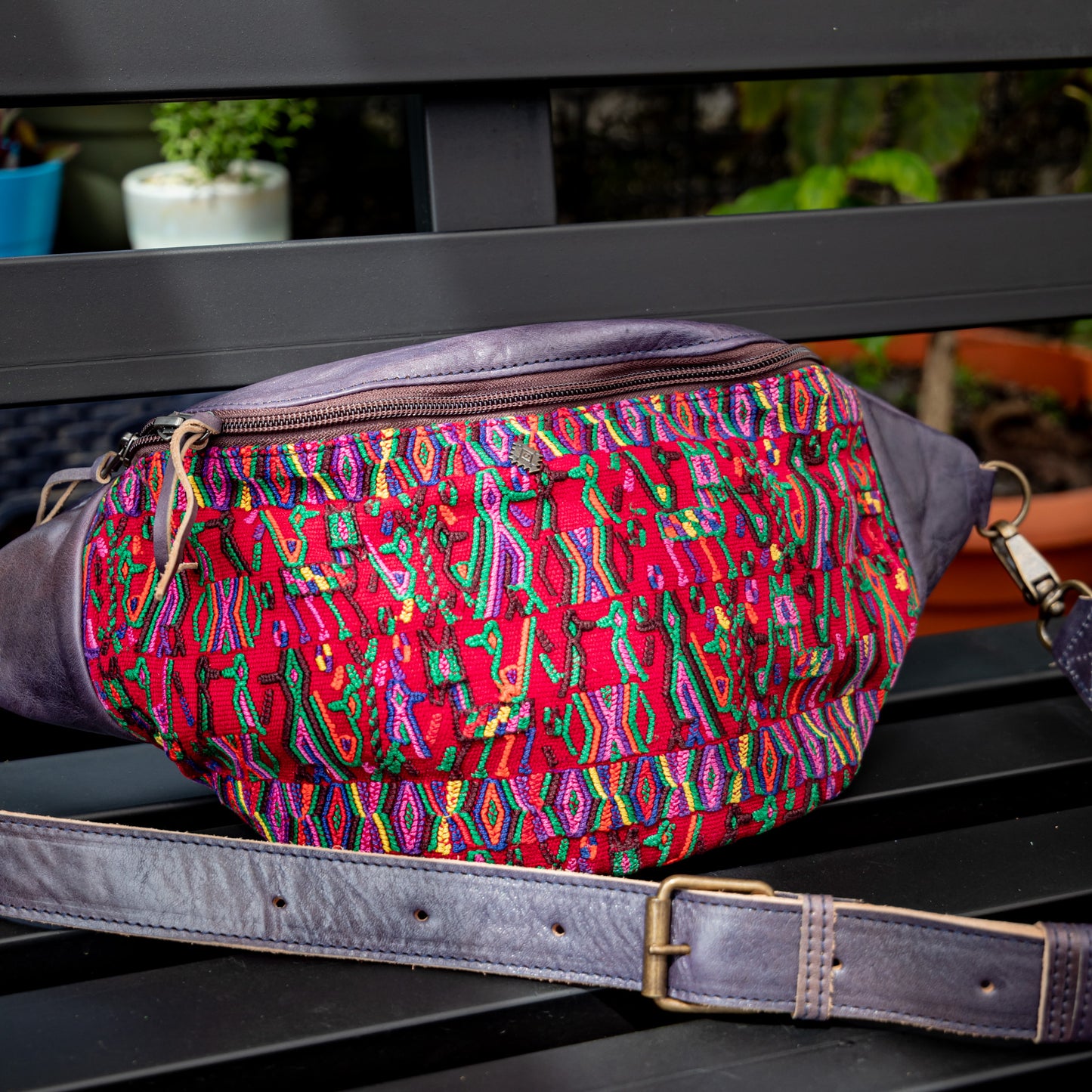 EL DON MANNY PACK - OOAK HUIPIL - PLUM - NO. 18061