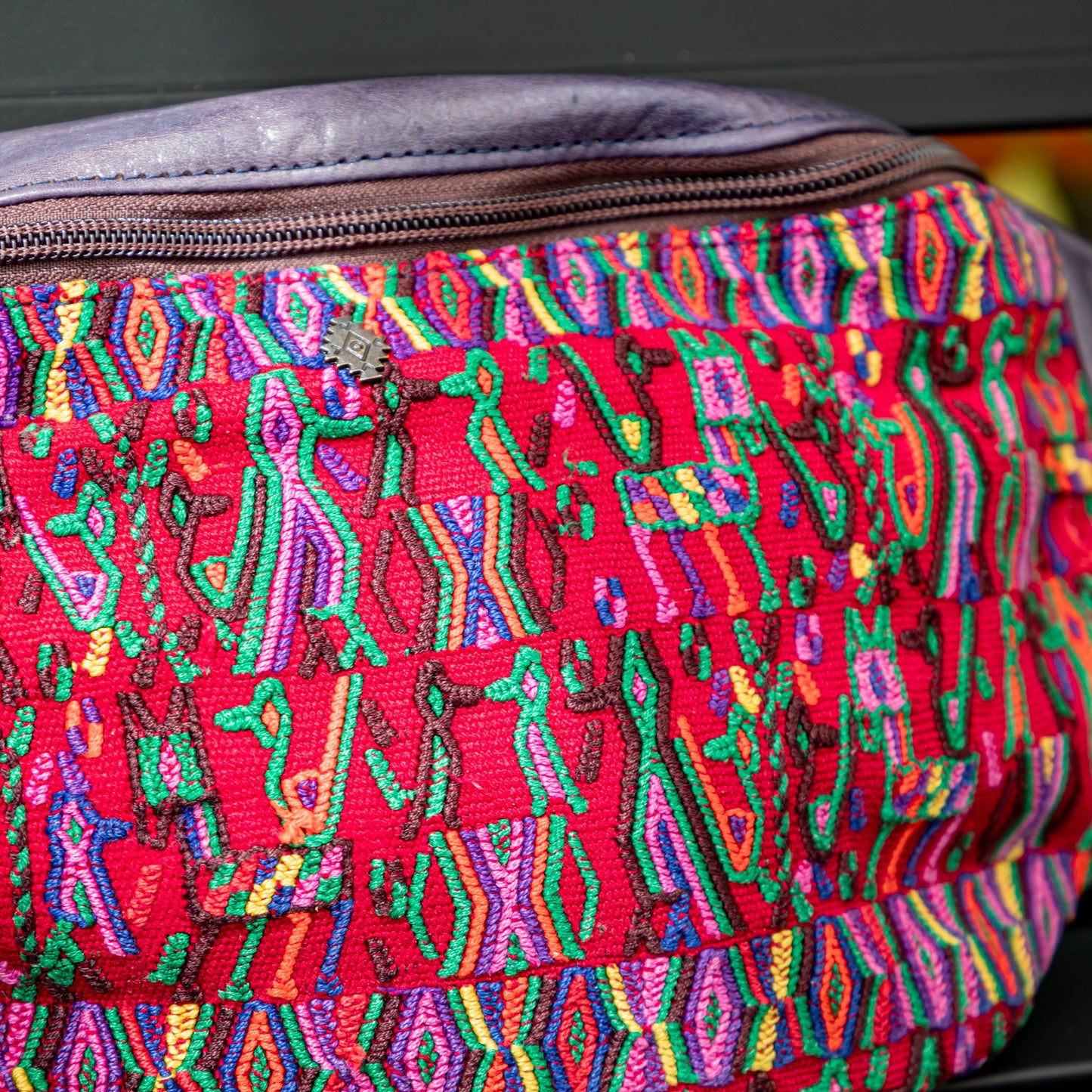 EL DON MANNY PACK - OOAK HUIPIL - PLUM - NO. 18061