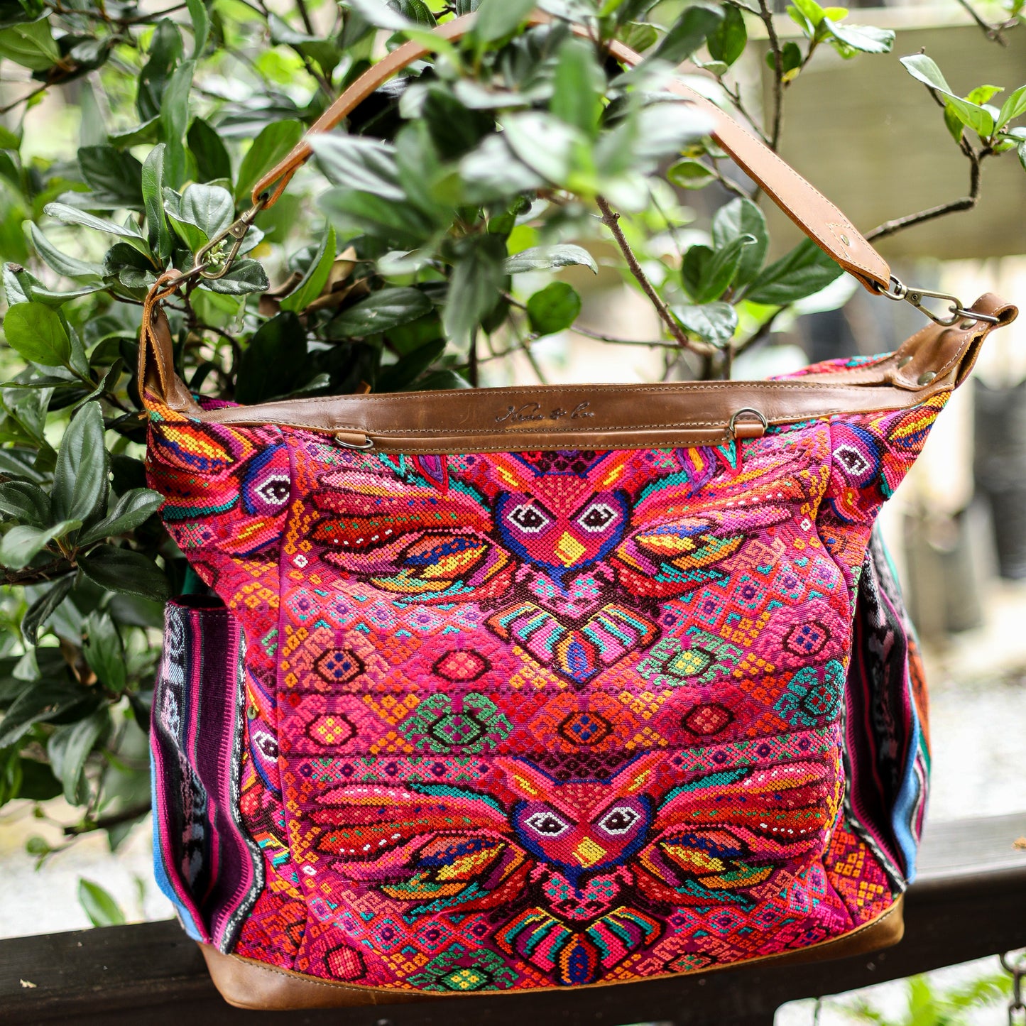BEATRIZ CDB + DIAMANTE STRAP - OOAK HUIPIL - CAFE - NO. 18910