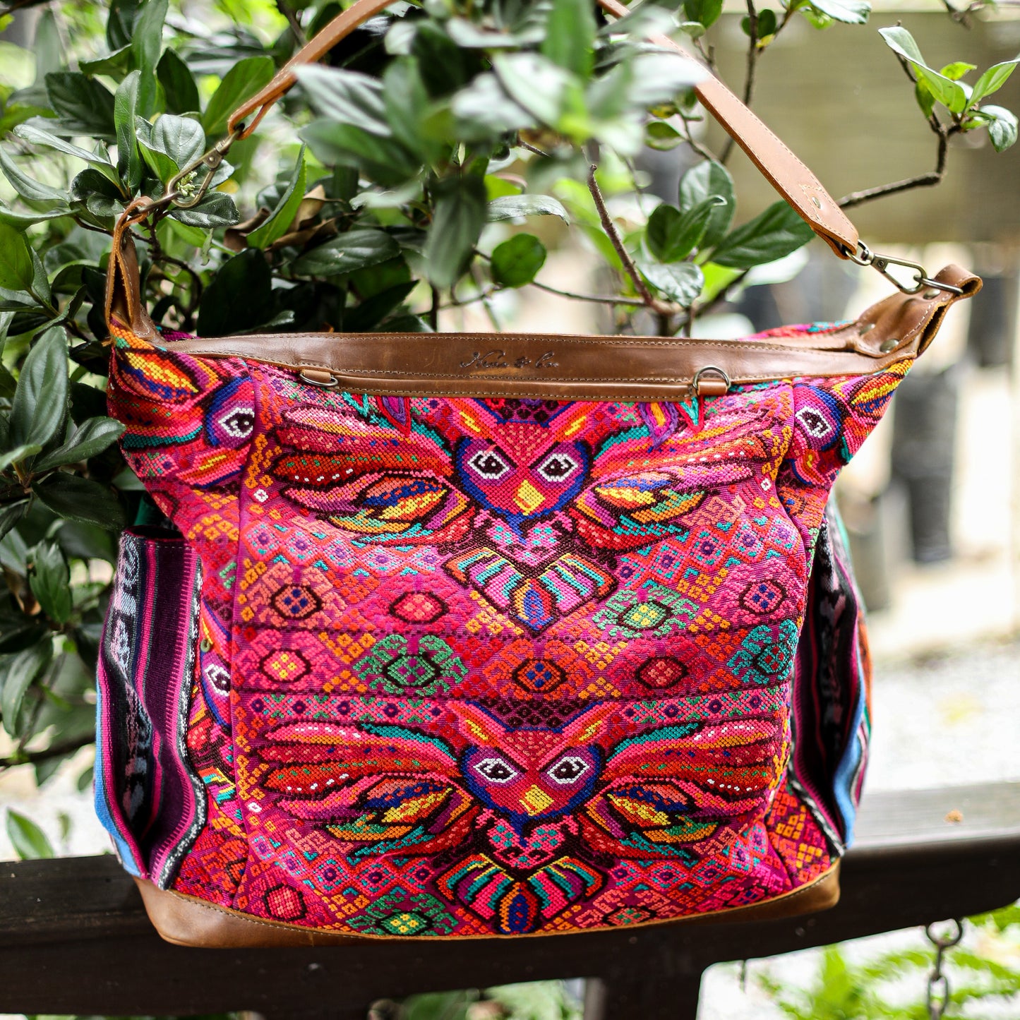 BEATRIZ CDB + DIAMANTE STRAP - OOAK HUIPIL - CAFE - NO. 18910