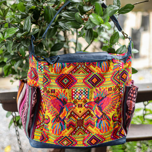 BEATRIZ CDB + DIAMANTE STRAP - OOAK HUIPIL - NAVY - NO. 18908