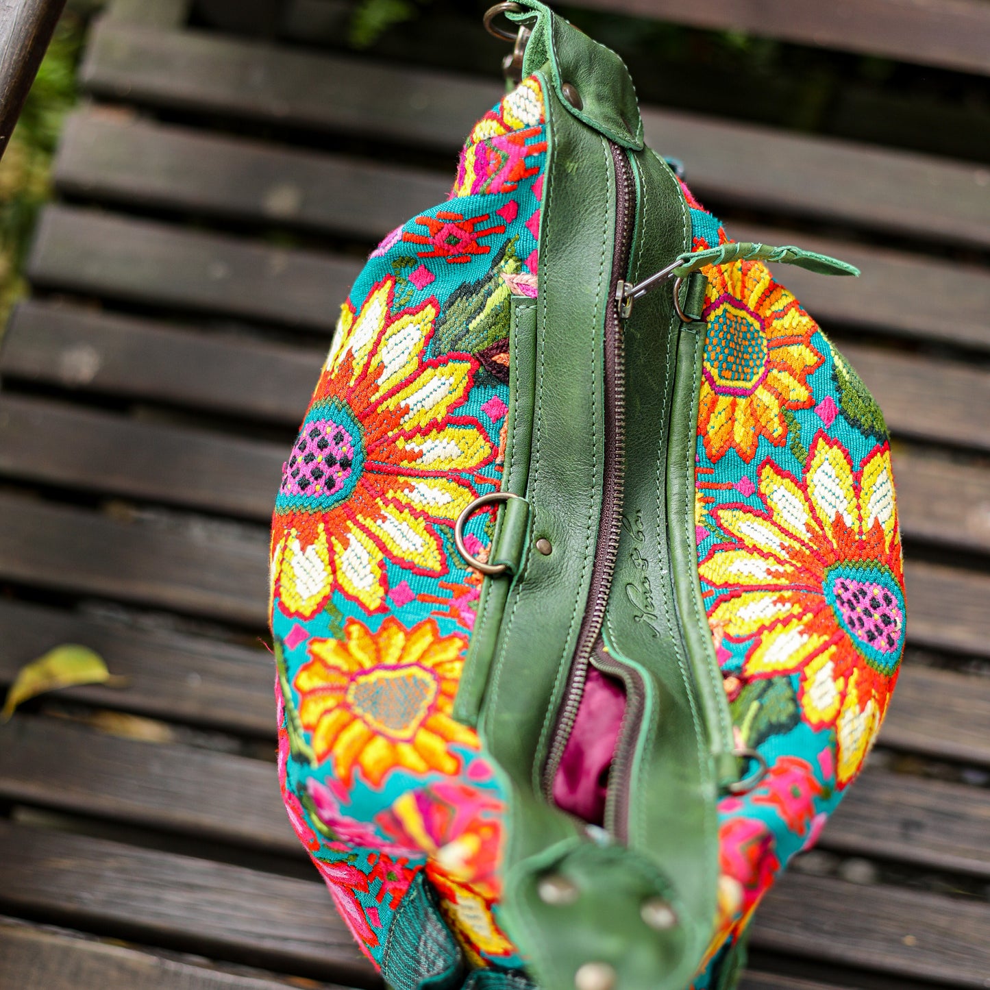 BEATRIZ MCDB + DIAMANTE STRAP - OOAK HUIPIL - EMERALD - 18916