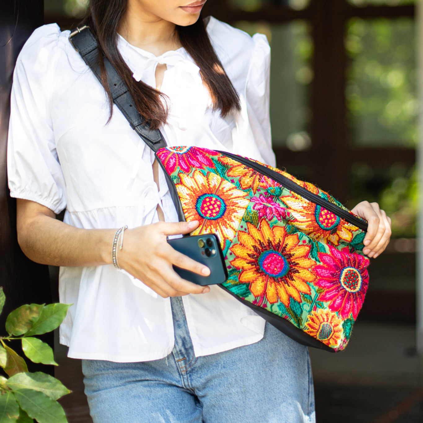 ETHAN BAG - OOAK HUIPIL - BLACK - NO. 18131
