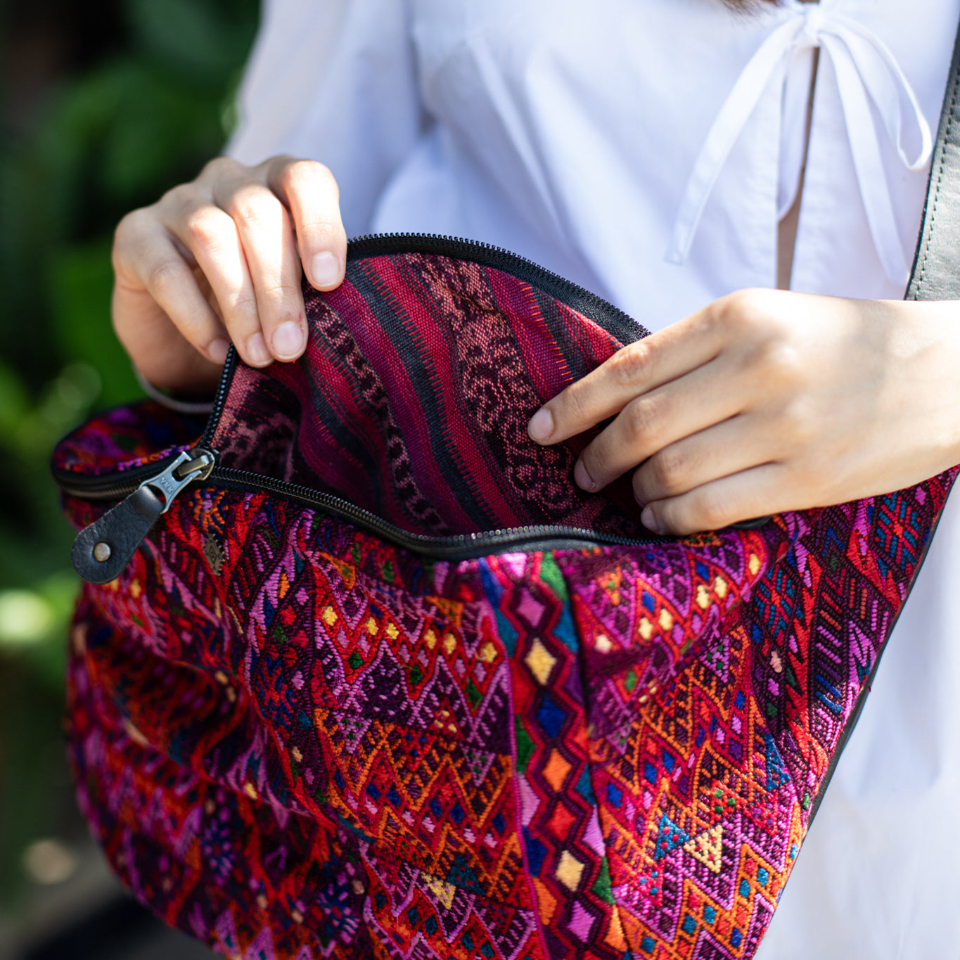ETHAN BAG - OOAK HUIPIL - BLACK - NO. 18133