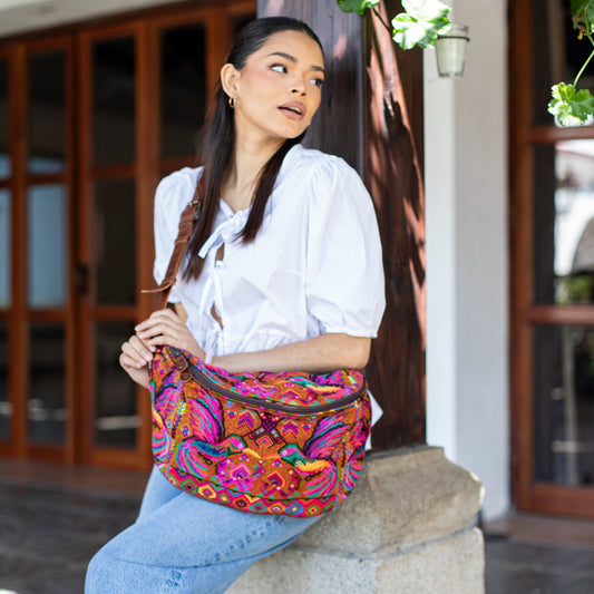 ETHAN BAG - OOAK HUIPIL - HONEY - NO. 18144