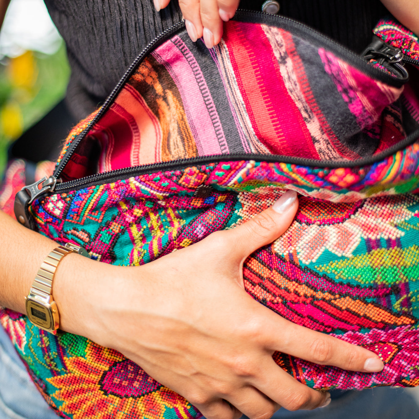 ETHAN BAG - OOAK HUIPIL - BLACK - NO. 18135