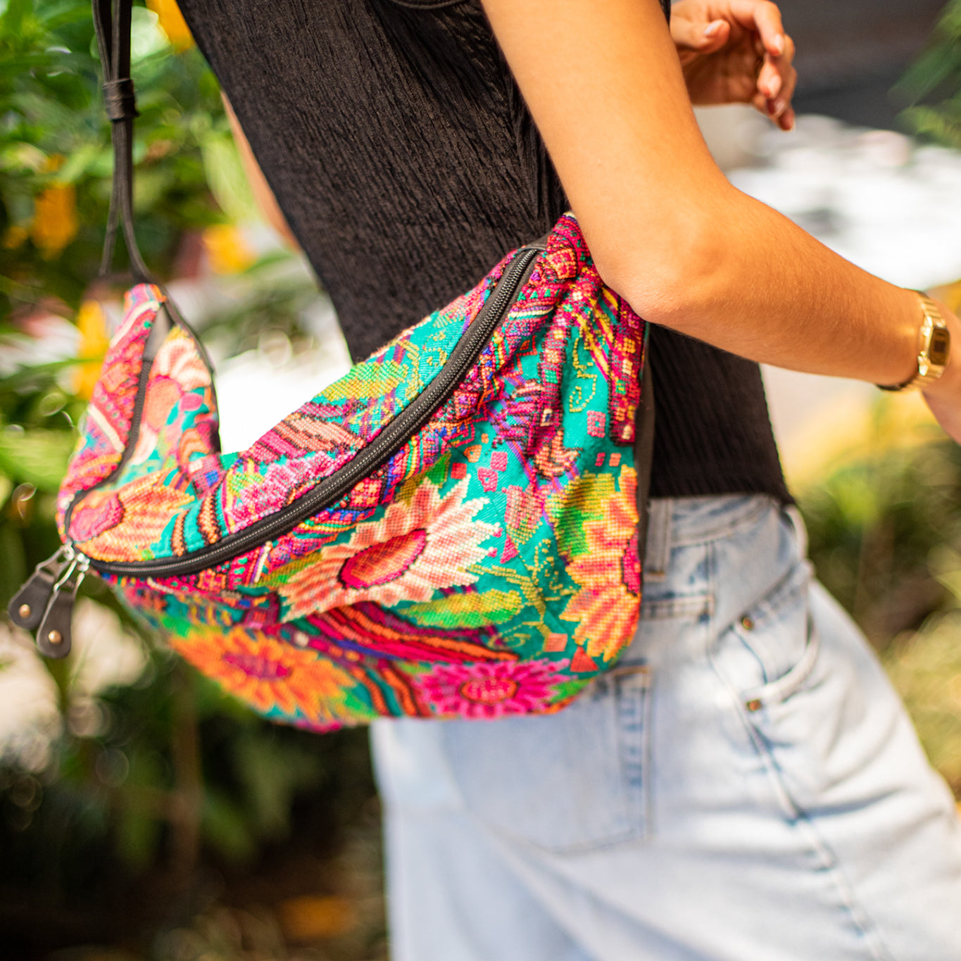 ETHAN BAG - OOAK HUIPIL - BLACK - NO. 18135