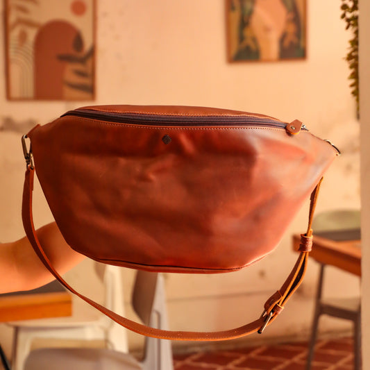 ETHAN BAG 2.0 - FULL LEATHER - CAFE