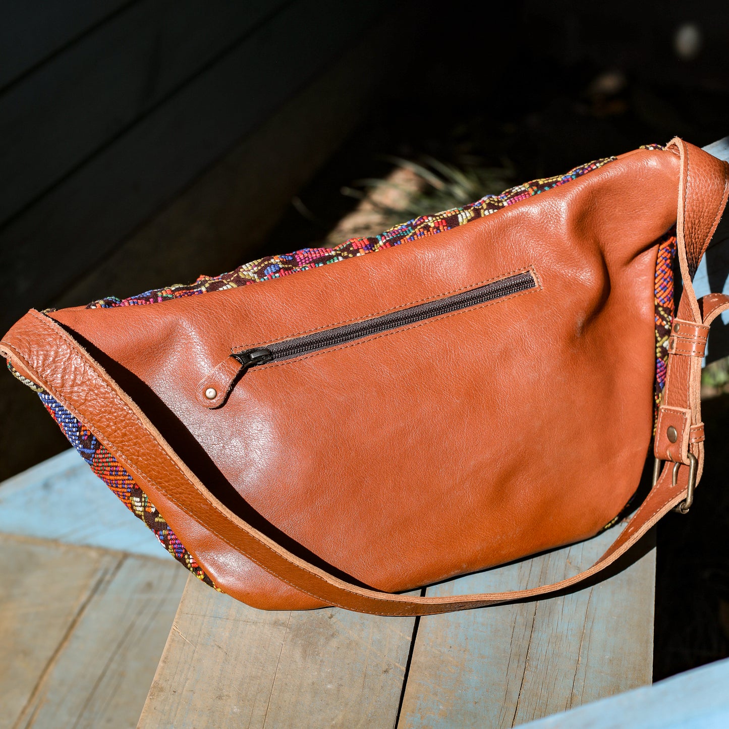ETHAN BAG - OOAK HUIPIL - WHISKEY - NO. 19925