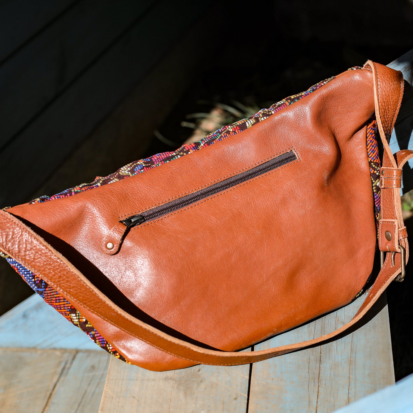 ETHAN BAG - OOAK HUIPIL - WHISKEY - NO. 19925
