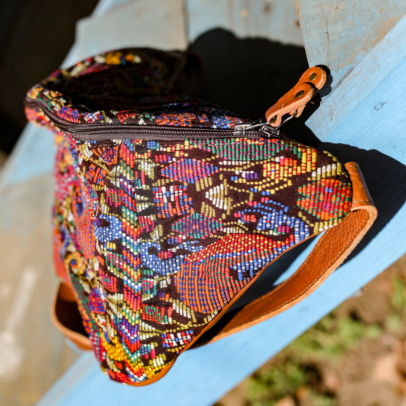 ETHAN BAG - OOAK HUIPIL - WHISKEY - NO. 19925