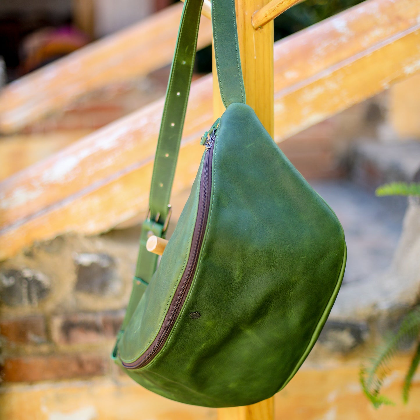 ETHAN BAG - FULL LEATHER - EMERALD