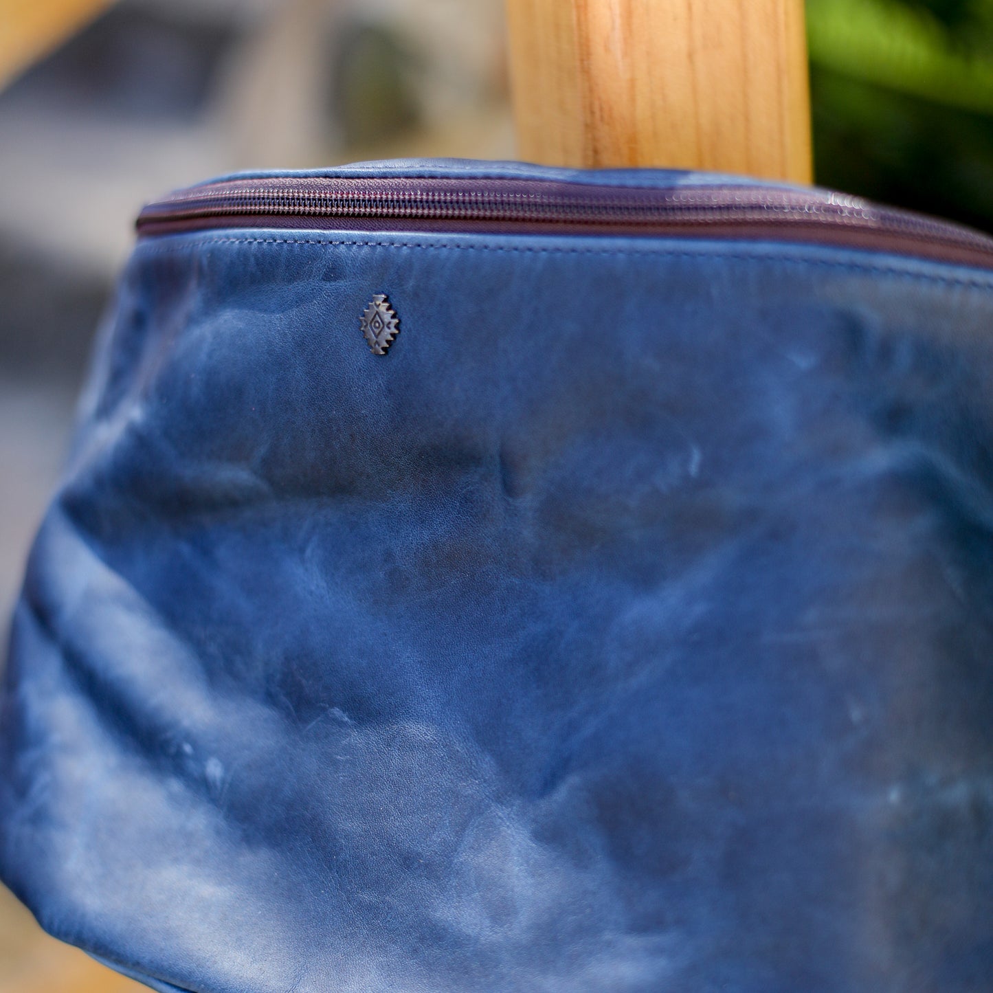 ETHAN BAG - FULL LEATHER - NAVY