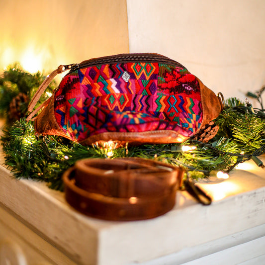 FANCY POUCH - OOAK HUIPIL - HONEY - NO. 18984