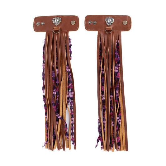 LAYERED TASSEL SET - FLORAL HEART - CAFE