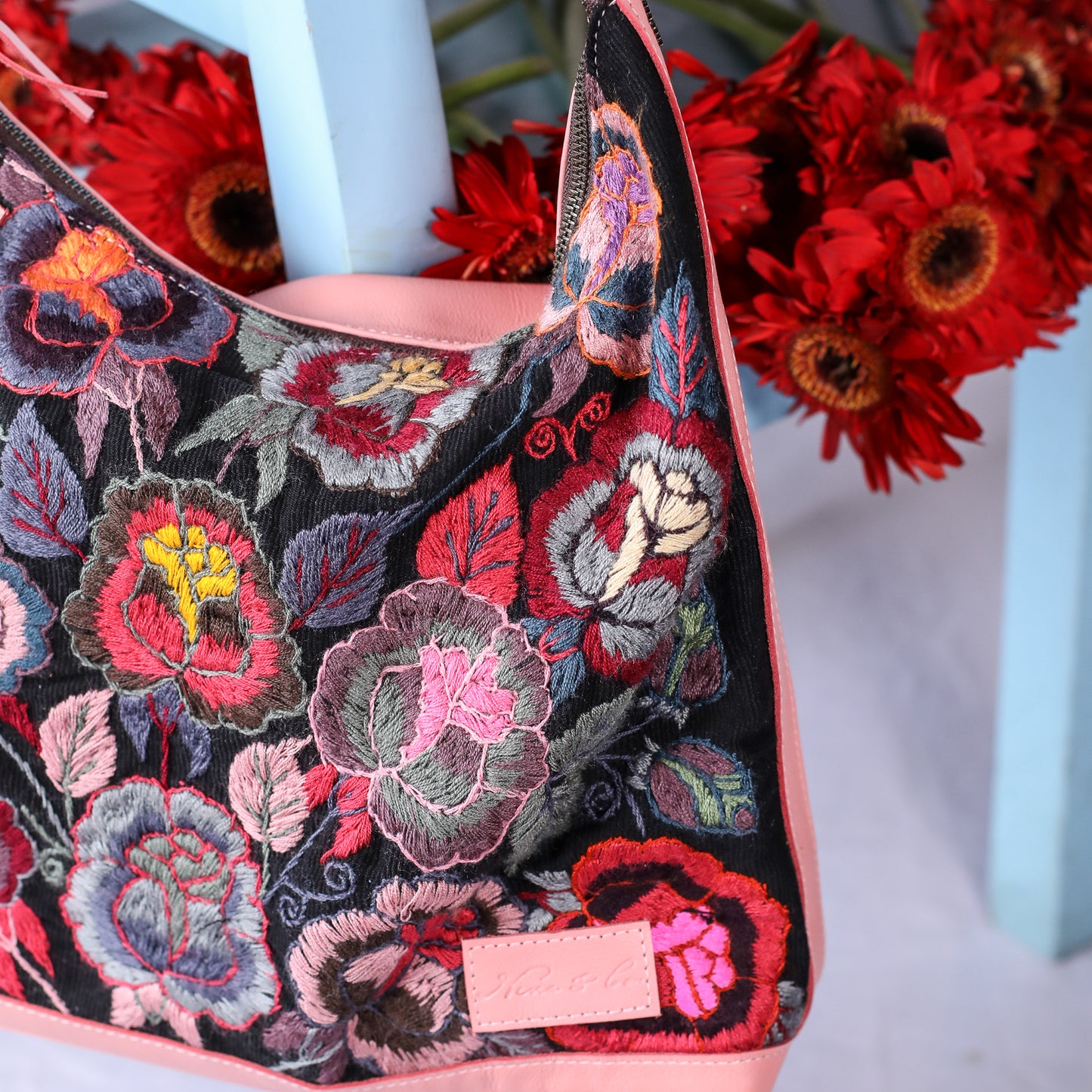 PENELOPE BAG - H&S EMBROIDERED FLORAL - PRIMROSE - NO. 200572