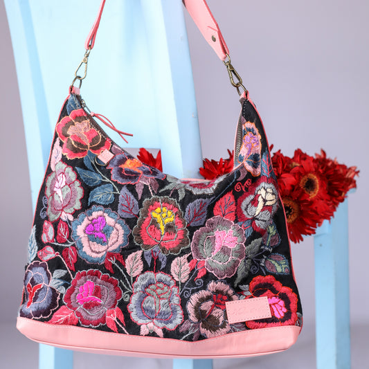 PENELOPE BAG - H&S EMBROIDERED FLORAL - PRIMROSE - NO. 200572