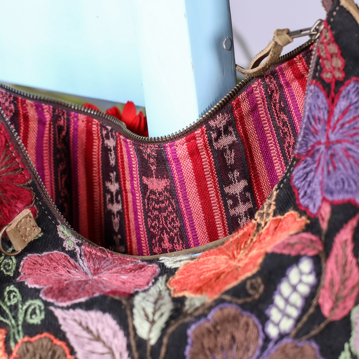 PENELOPE BAG - H&S EMBROIDERED FLORAL - VERDE OLIVO - NO. 200575