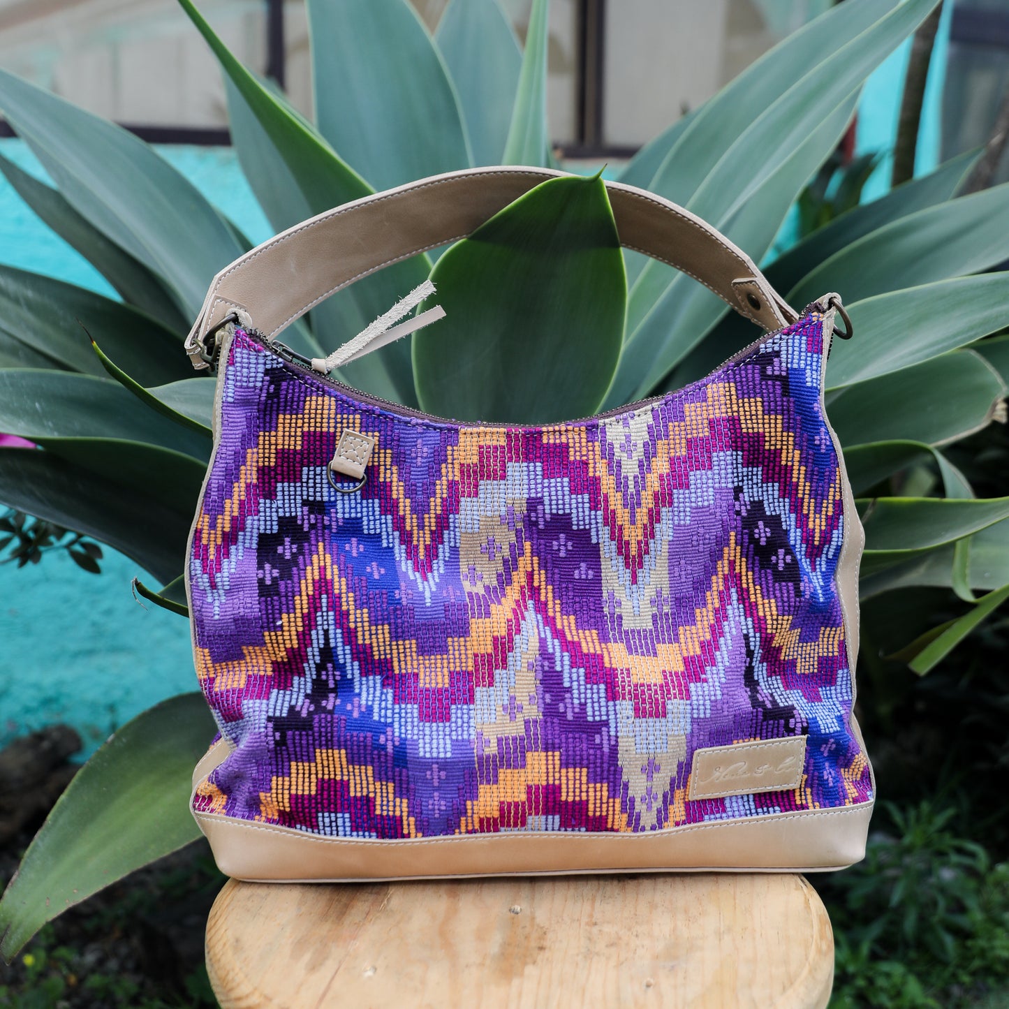 SMALL PENELOPE BAG - H&S MOONS - LATTE - NO. 19377