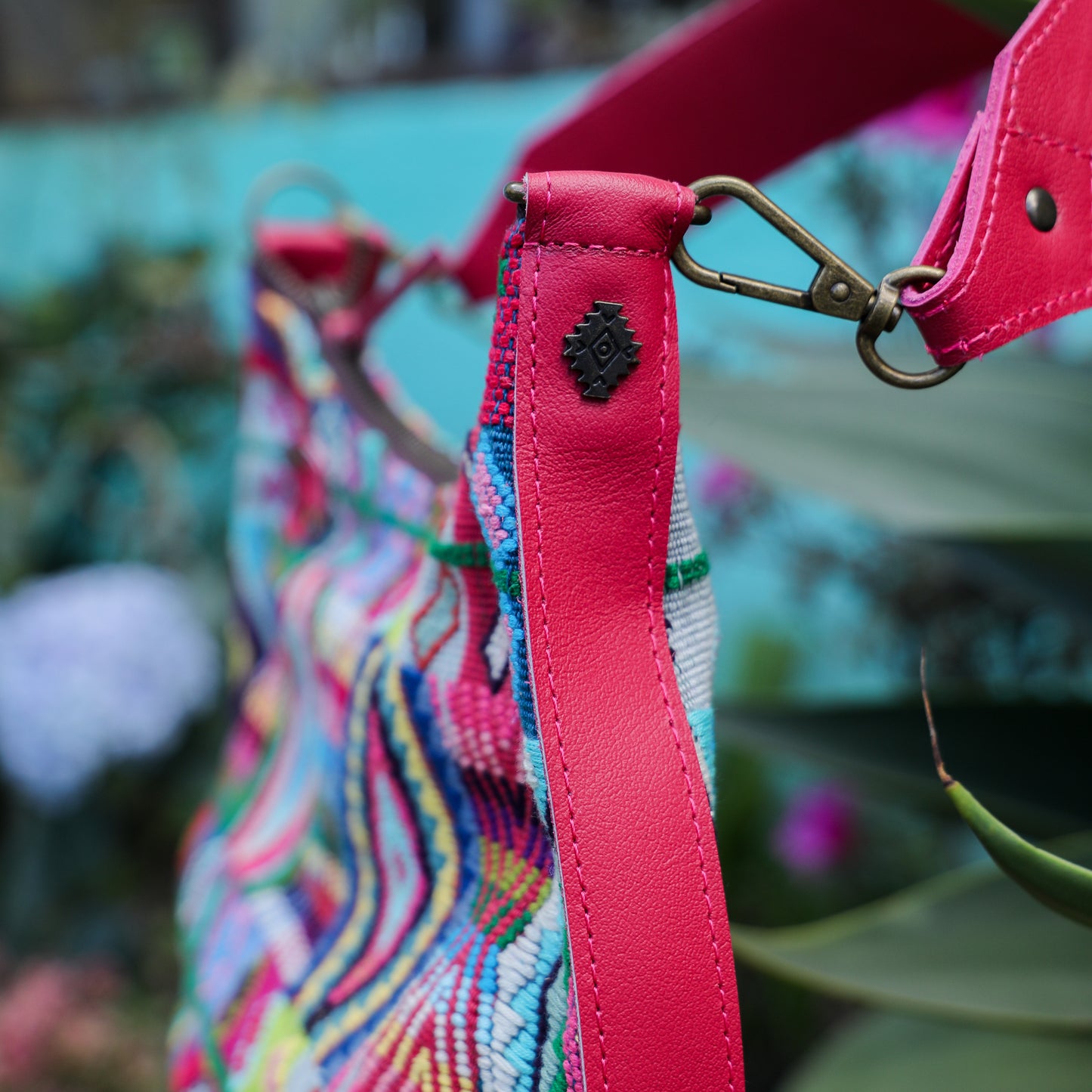 SMALL PENELOPE BAG - H&S WHEAT - RASPBERRY - NO. 19375