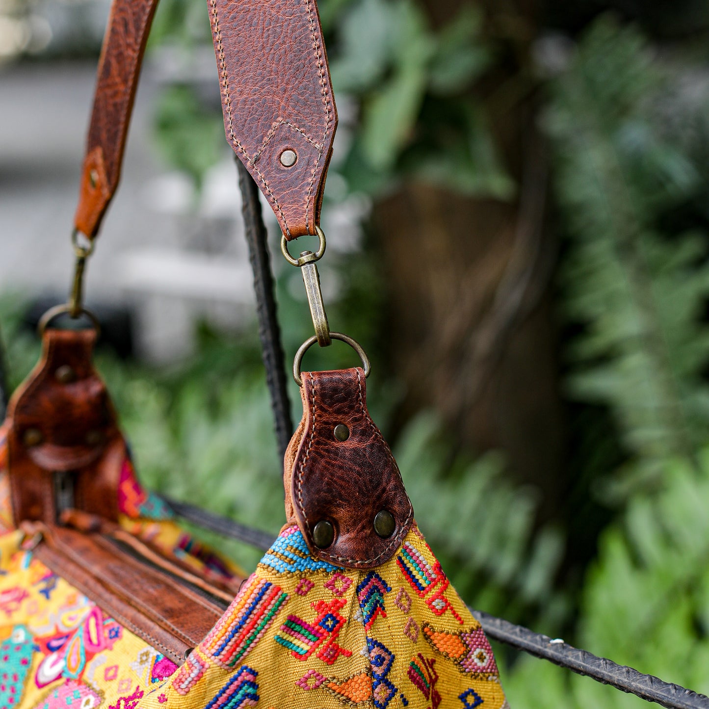 BEATRIZ CDB + DIAMANTE STRAP - OOAK HUIPIL - HONEY - NO. 18892