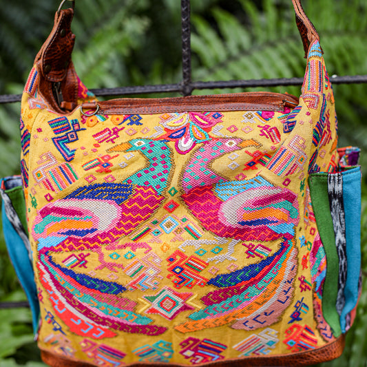 BEATRIZ CDB + DIAMANTE STRAP - OOAK HUIPIL - HONEY - NO. 18892