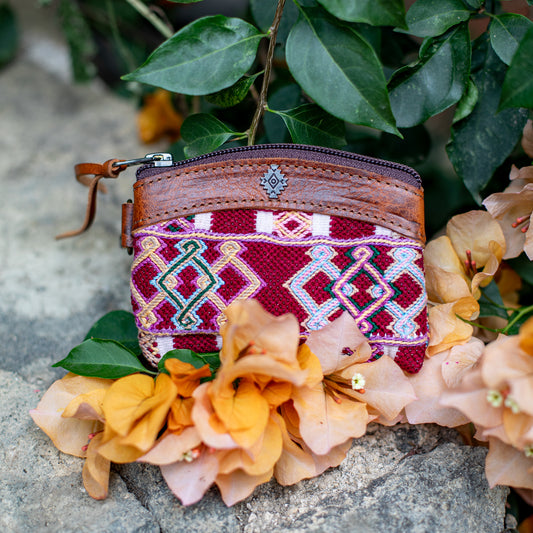 COIN PURSE - OOAK HUIPIL - HONEY - NO. 17626 **SHIP WINDOW**