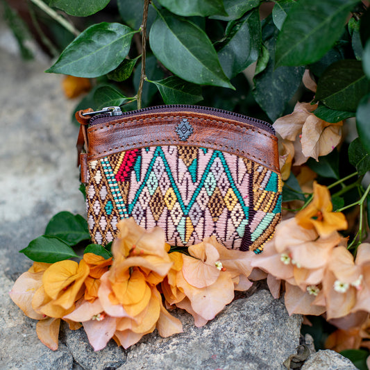 COIN PURSE - OOAK HUIPIL - HONEY - NO. 17629 **SHIP WINDOW**