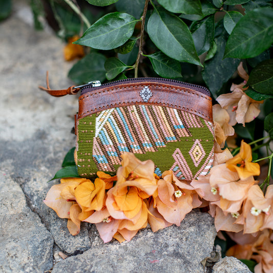 COIN PURSE - OOAK HUIPIL - HONEY - NO. 17621 **SHIP WINDOW**