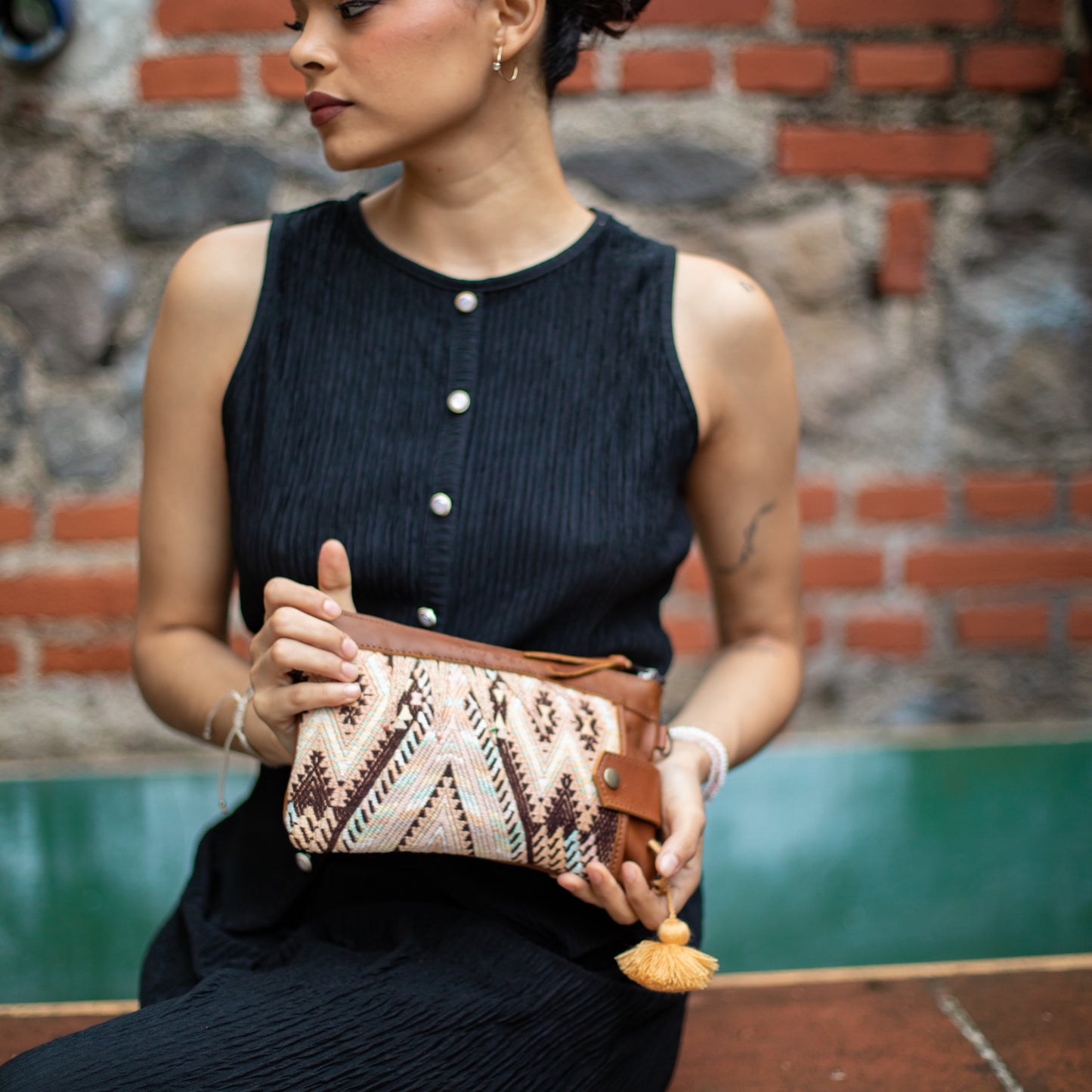 EVERYTHING CLUTCH - OOAK HUIPIL - CAFE - NO. 18245