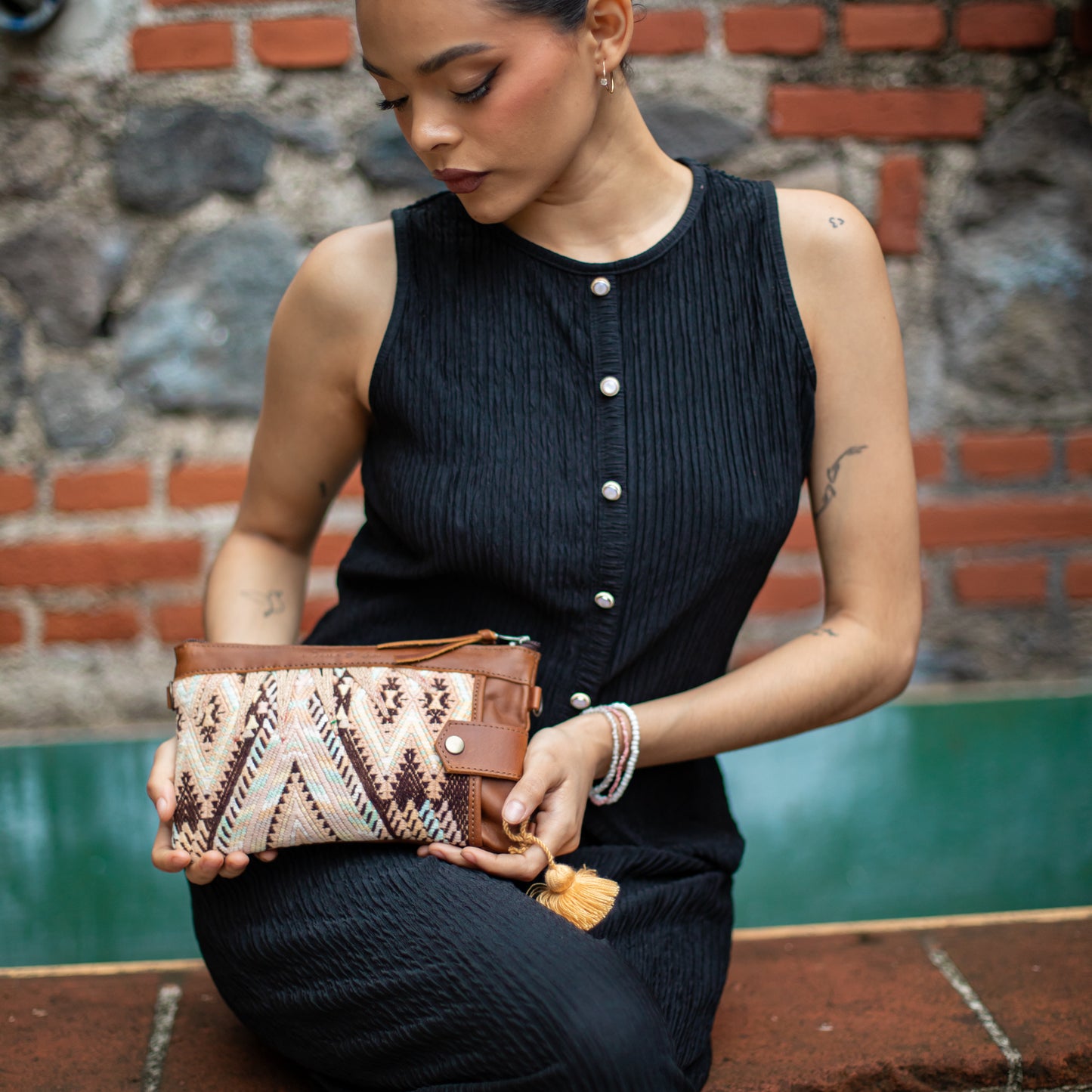 EVERYTHING CLUTCH - OOAK HUIPIL - CAFE - NO. 18245