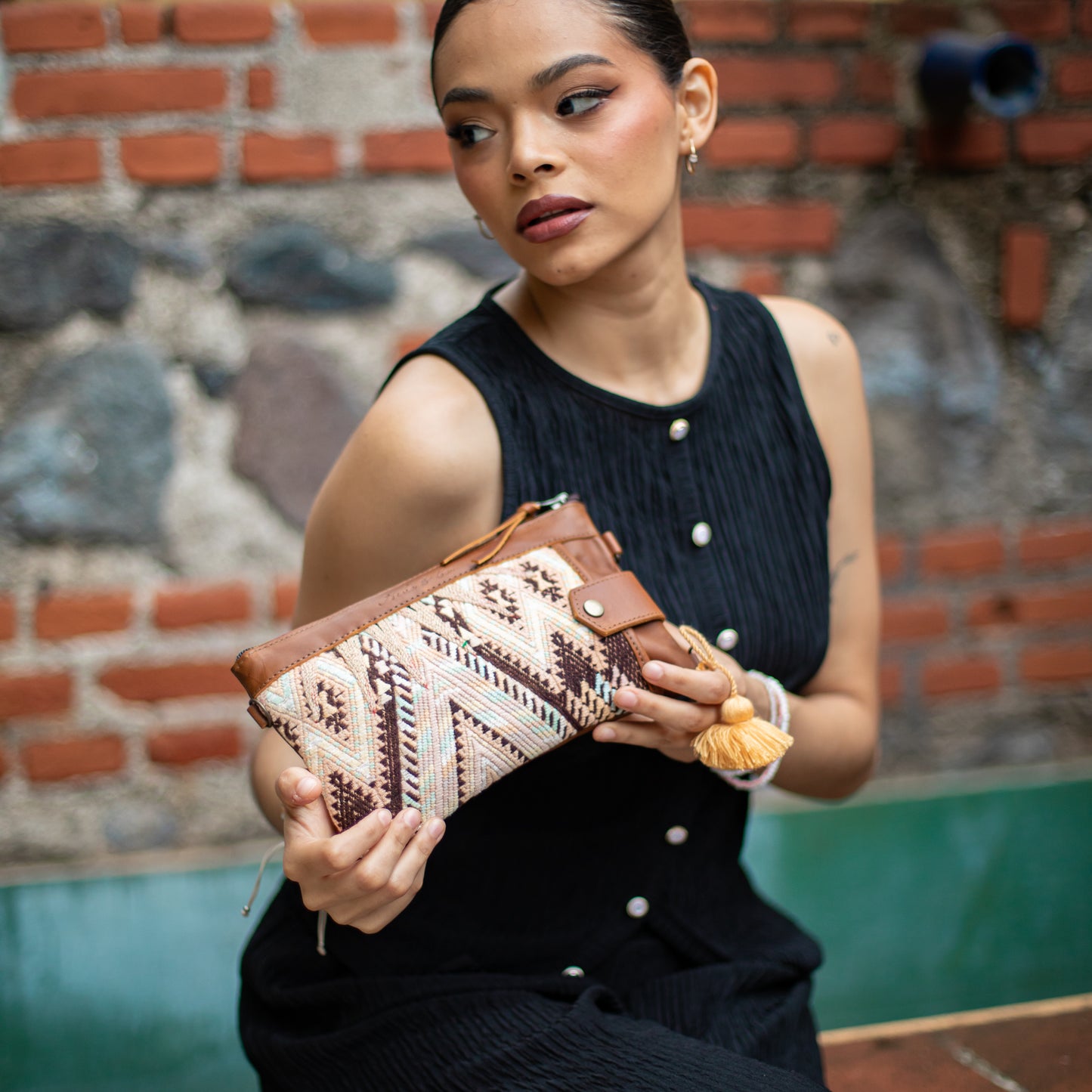 EVERYTHING CLUTCH - OOAK HUIPIL - CAFE - NO. 18245