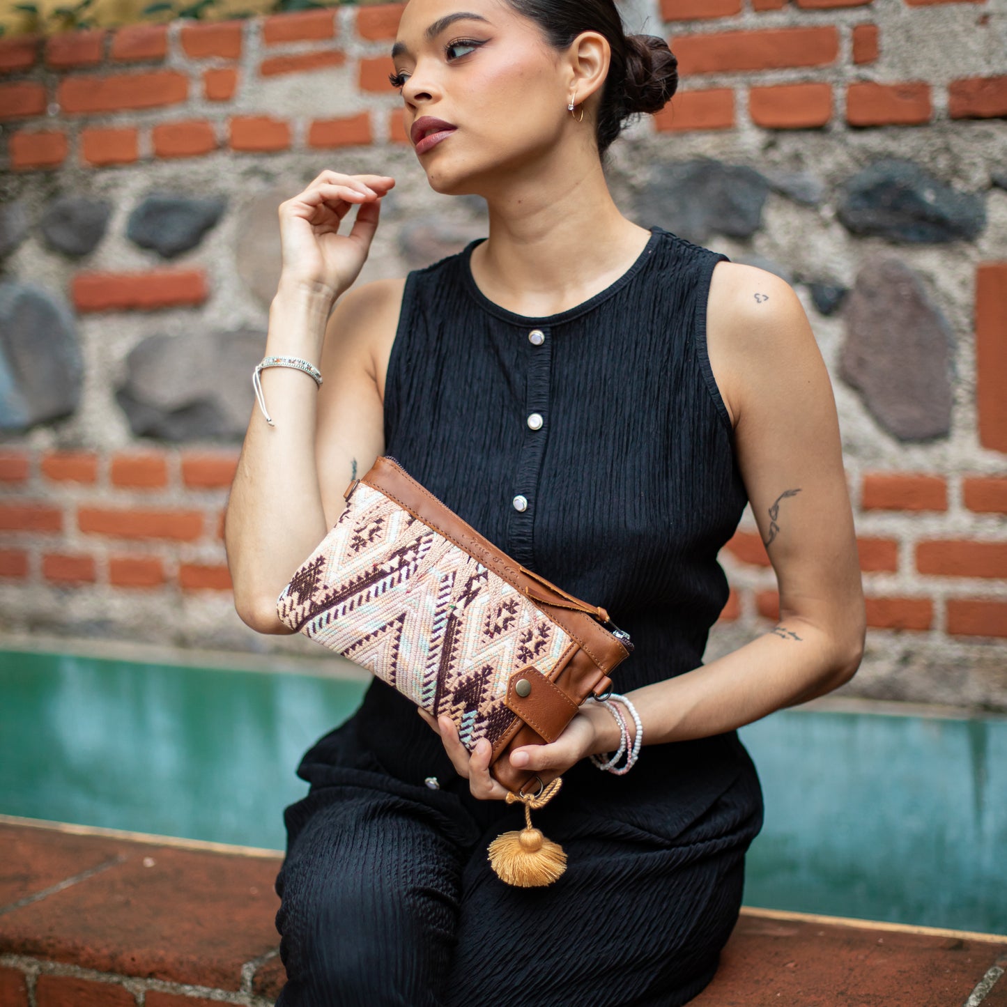 EVERYTHING CLUTCH - OOAK HUIPIL - CAFE - NO. 18245