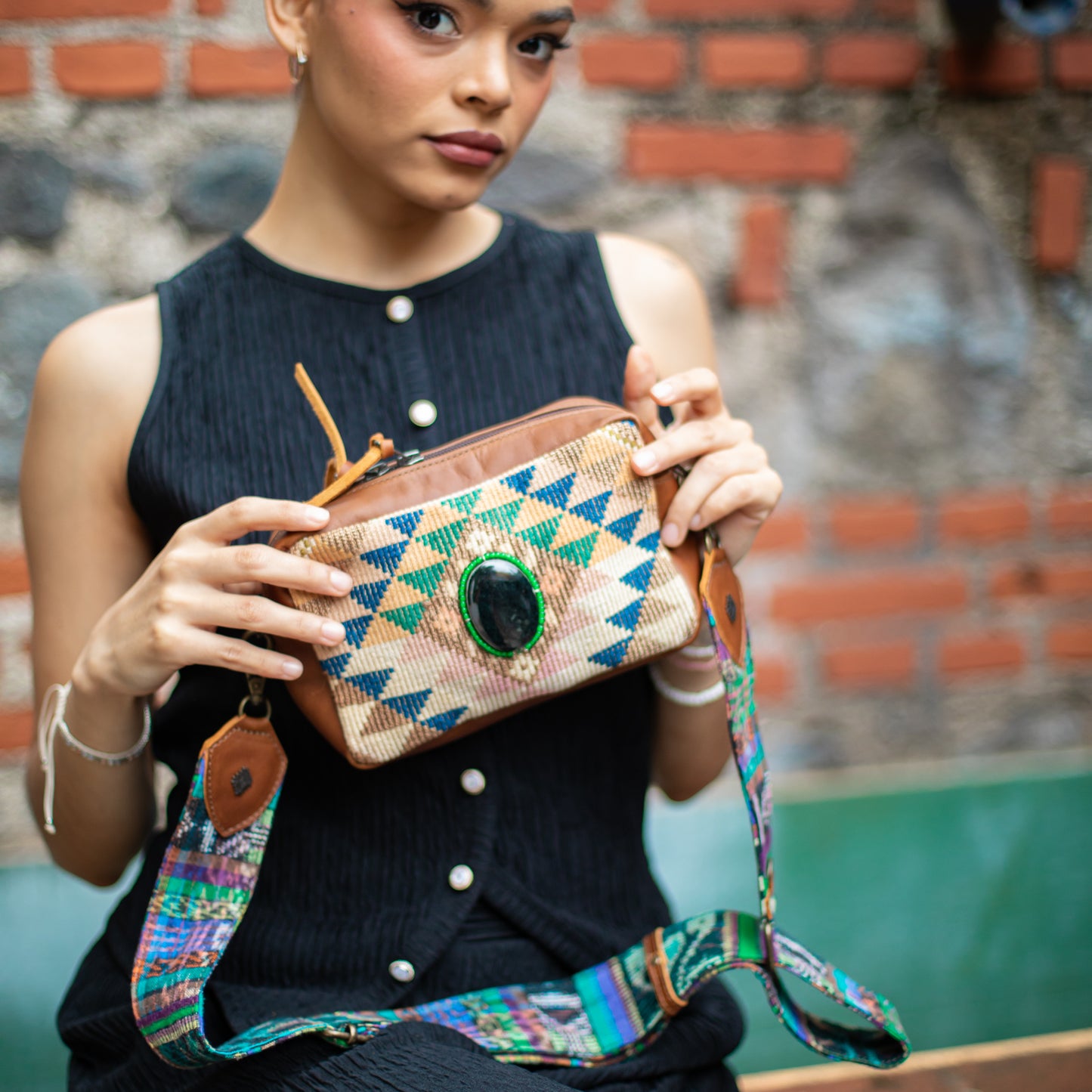 LARGE WANDER SET - JADE - OOAK HUIPIL - CAFE - NO. 18235