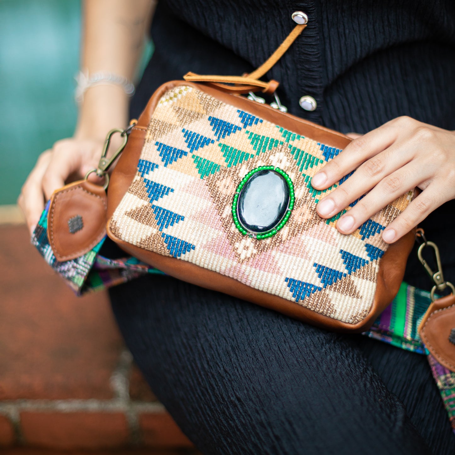 LARGE WANDER SET - JADE - OOAK HUIPIL - CAFE - NO. 18235