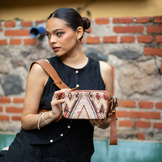 ESSENTIALS BAG - OOAK HUIPIL - CAFE - NO. 18244