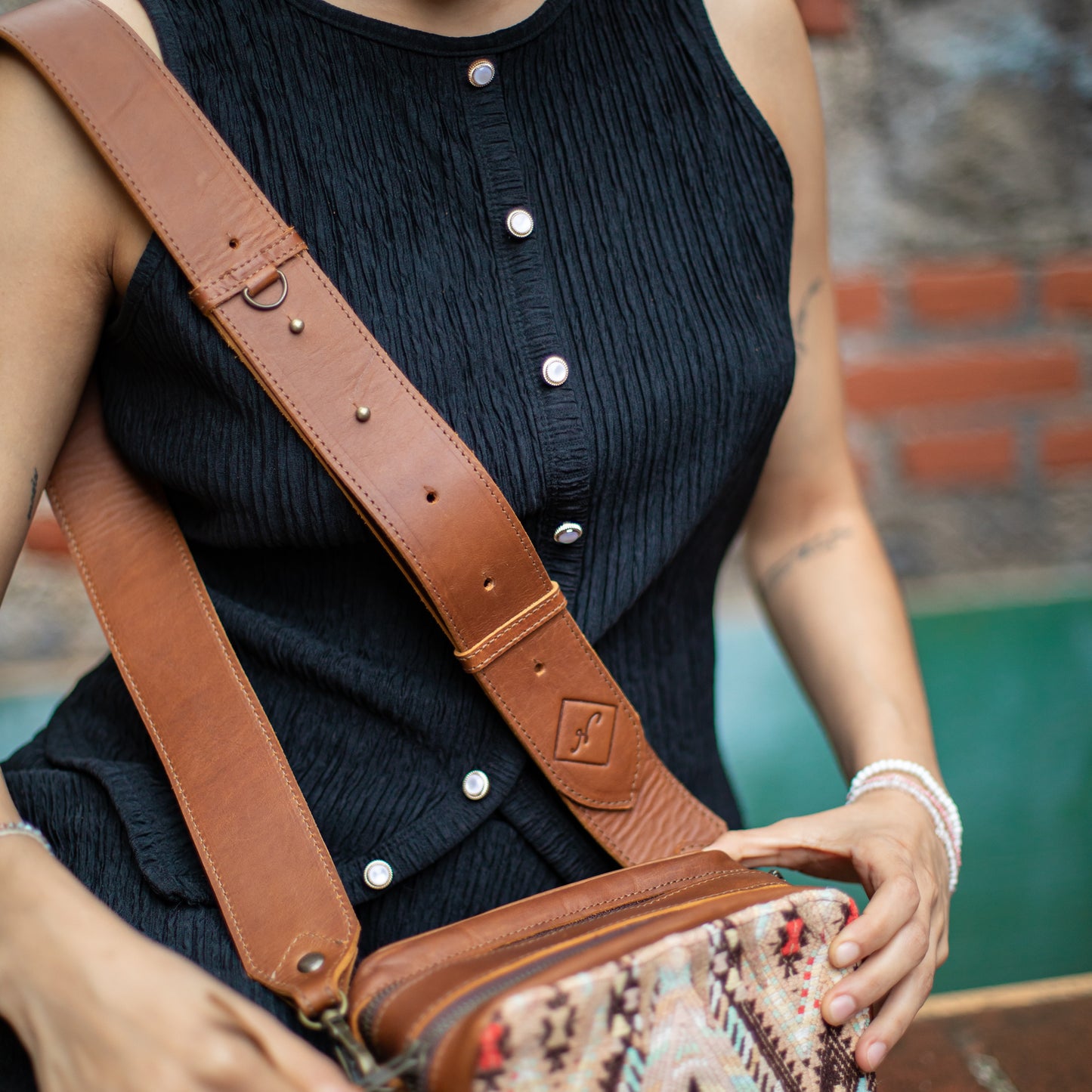 ESSENTIALS BAG - OOAK HUIPIL - CAFE - NO. 18244