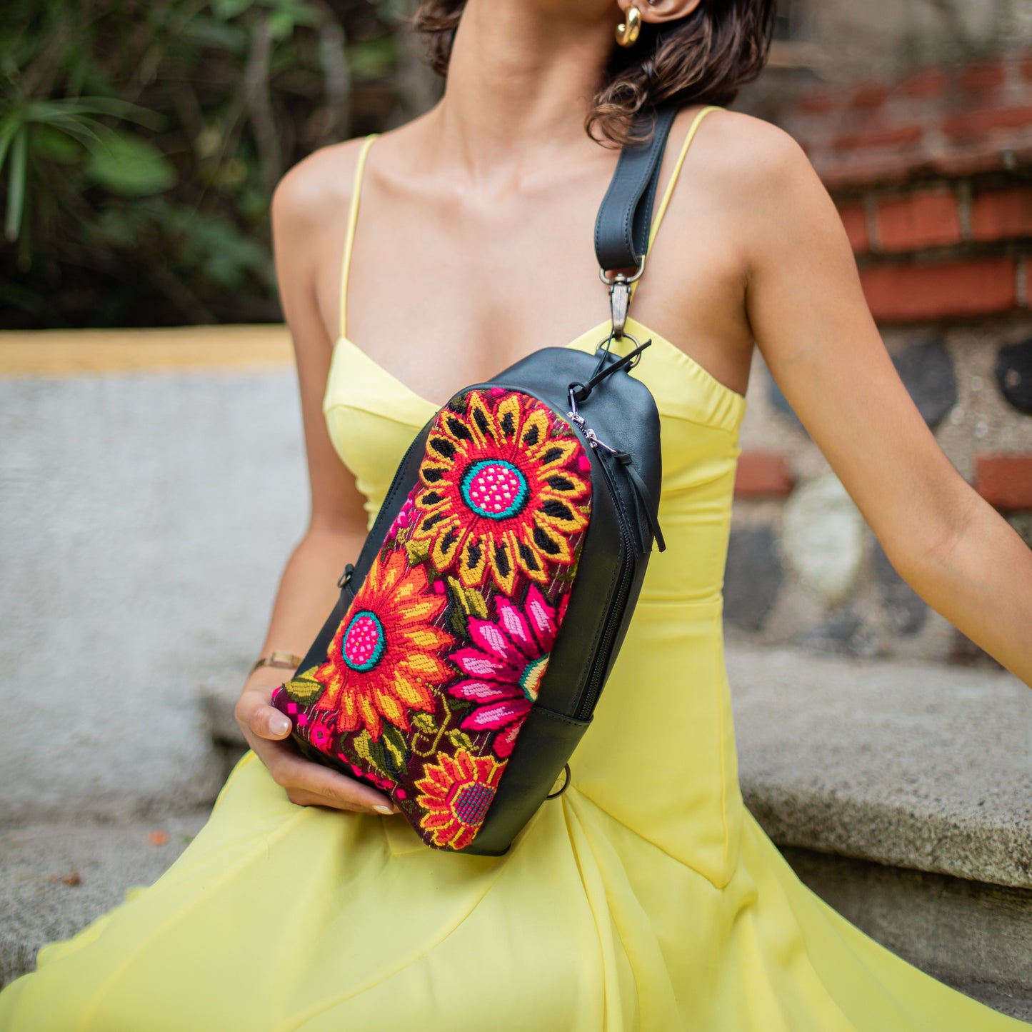 CROSSBODY SLING 2.0 - OOAK - BLACK - NO. 18232