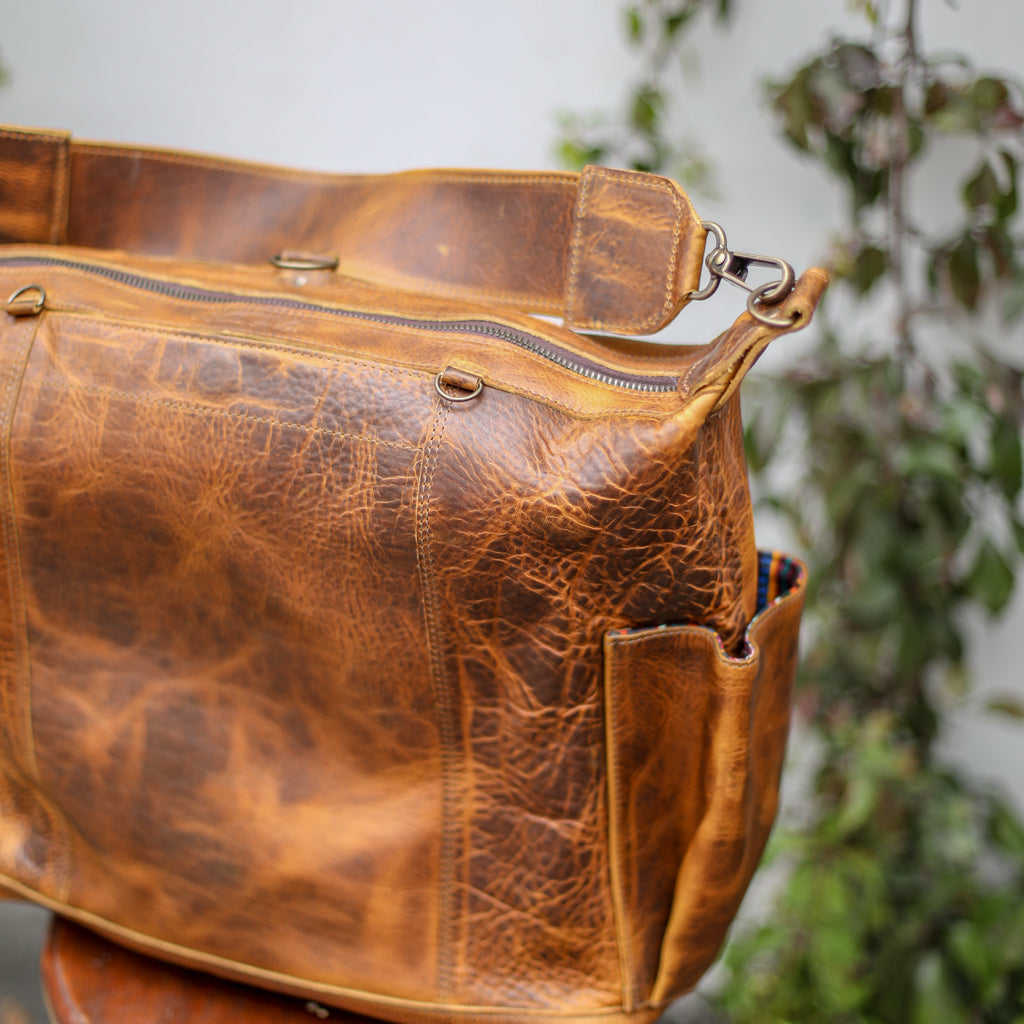 BEATRIZ CONVERTIBLE DAY BAG - FULL LEATHER - WRANGLER