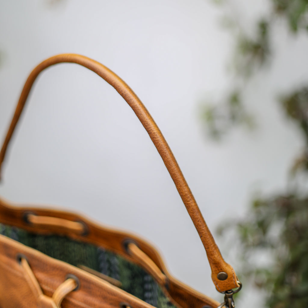 DRAWSTRING BUCKET BAG - FULL LEATHER - WRANGLER