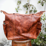 BEATRIZ CONVERTIBLE DAY BAG - FULL LEATHER - HONEY